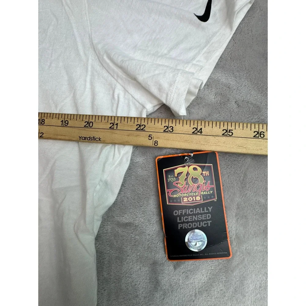 Nike‎ Sturgis Motorcycle Rally 2019 Graphic T Shirt White XL Athletic Cut